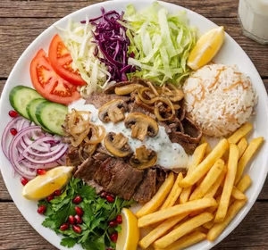 Kebab plate Caesar