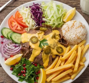 Kebab plate Chili Cheese